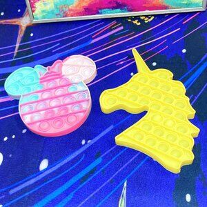 MINNIE MOUSE POPPER + UNICORN POPPER TOYS FIDGET TOY POPPERS